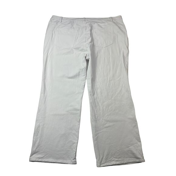 Dream Jeannes Quacker Factory Womens Plus 28W White Bootcut Pants 47"Wx32"In NEW - Picture 15 of 16